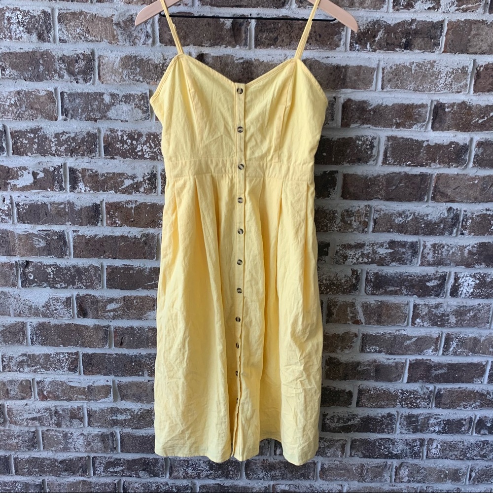 Lulus Summer Yellow Spaghetti Strap Dress